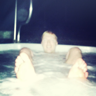 Me in the scary hot tub